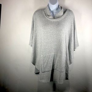 Pure Essence super soft light gray poncho size medium